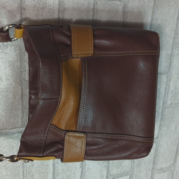 Tignanello Brown and Yellow Crossbody Bag - Picture 4 of 6